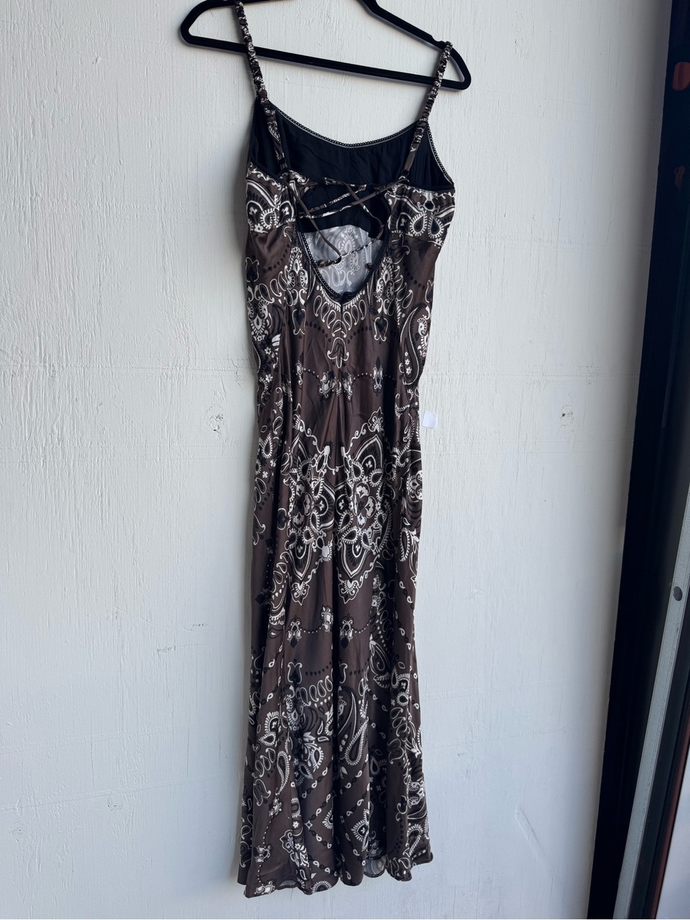 Sandro Brown Paisley Slip Maxi Dress - Picture 5 of 6